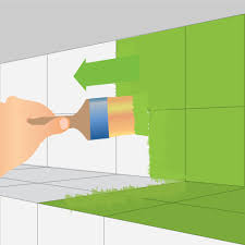 Faire un damier avec deux finitions de peinture sur le carrelage mural. Peindre Du Carrelage Mural Carrelage