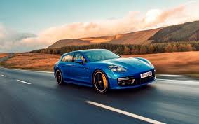 Wallpaper On Road Blue Porsche Panamera Panamera Turbo S Porsche Panamera Porsche Panamera Turbo