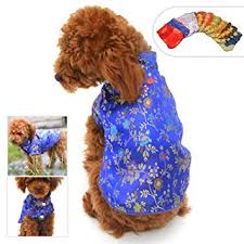 Lovelonglong 2019 Dog Costumes Cheongsam Qipao Dresses For Small Dogs Cats Pets Tang Dynasty Costume