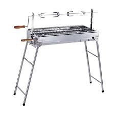 Features sturdy all steel construction. Customer Favorite Aleko Gbbq880 Lightweight Portable Foldable Stainless Steel Charcoal Barbecue Grill With Roasting Bar Accuweather Shop