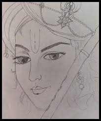 Unique face outline stickers featuring millions of original designs created and sold by independent artists. Krishna Face Drawing With Colour Novocom Top