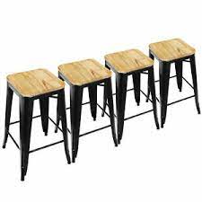 Search for metal dining room chairs that are great for you! 4pcs Metal Counter Bar Stool Kitchen 26 With Wood Seat For Dining Room Ebay