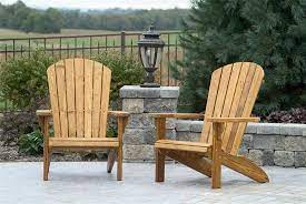 Amish Pine Wood Fan Back Garden Chair Outdoor Furniture Chairs Garden Chairs Wood Adirondack Chairs