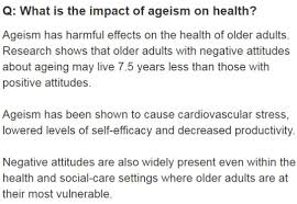 You can follow our new account . World Health Organization Who On Twitter Q Is Ageism A Problem A Https T Co Lhkm3vcvwv Combat Ageism Yearsahead Unidop