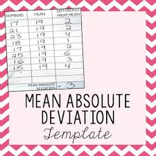 Mean Absolute Deviation Template