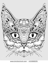 Cat Portrait Of A Cat Cat S Head Cute Cat Animal A Pet Line Art Black And Animal Line Drawings Cat Portraits Cat Coloring Page