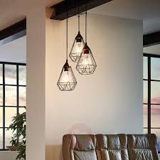 A 3 Lampes Suspension Tarbes Noire Style Vintage Luminaire Fr Suspension Vintage Lampe Suspension Style Vintage
