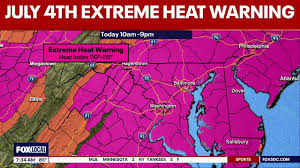 Severe Thunderstorm Warning issued for parts of VA, MD; DC sets record high on Fourth of July