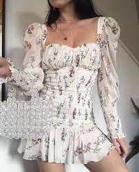 Daith piercing piercings dress outfits cute outfits fashion outfits womens fashion fashion trends trendy outfits. Spring Dress Flowy Princessy Fairy Aesthetic White Outfit Summer Look Mini Dress With Sleeves Womens Floral Dress Floral Print Dress Summer