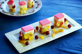 Rose Milk Fruit Cake Agar Agar Fruit Cake Recipe Fruit Cake Jelly Cake Fruit Jelly