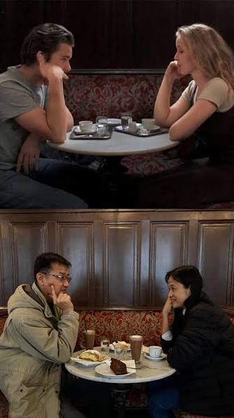 Before Sunrise (1995) The café where Jessie and Celine fake call each  other. Café Sperl, Vienna (2018)