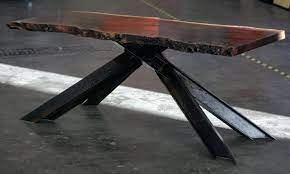 In this video i make a modern coffee table from a monkey pod live edge slab and some metal legs. Steel Beam Slab Table Never Stop Building Crafting Wood With Japanese Techniques