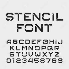 You can edit your text in the box and then copy it . Stencil Alphabet Font Tough Type Letters And Numbers Royalty Free Cliparts Vectors And Stock Illustration Image 61055651
