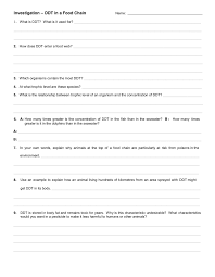 Ddt In A Food Chain Worksheet Friday June 7 2019 Food Chain Food Chain Worksheet Food Web