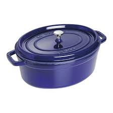 Download Staub Cast Iron 7qt Oval Cocotte Dark Blue Staub Enameled Cast Iron Cookware Cast Iron