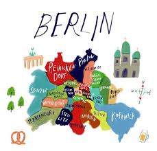 Sarah Green Illustration Berlin Map Berlin Green Illustration Map Sarah Illustrated Map Berlin Berlin Travel