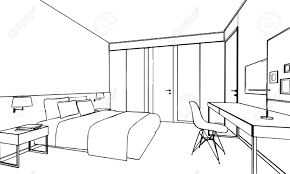 Skizze Zeichnung Perspektive Eines Inter Raum Umreissen Innenarchitektur Prasentation Raum Zeichnen Innenarchitektur Bilder