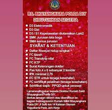 Pt tirta investama atau yang dikenal dengan aqua merupakan sebuah perusahaan pelopor air mineral dalam kemasan di indonesia. Lowongan Pekerjaan Di Rs Bhayangkara Polda Diy 2020