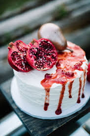 Modern Boho Glam Wedding Ideas Food Pomegranate Wedding Cake Inspiration