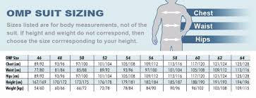 Omp Suit Size Chart