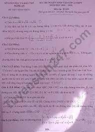 Kỳ thi tuyển sinh lớp 10 năm 2021 tại tỉnh hậu giang được diễn ra trong ngày 11/6 với 3 môn thi văn, toán và tiếng anh. Ä'ap An Ä'á» Thi Tuyá»ƒn Sinh Lá»›p 10 Mon Toan Nghá»‡ An 2021 Hoatieu Vn