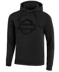 Colorblock, zip front, hooded, kangaroo pocket. 99033 20vm Harley Davidson Hoodie Embossed Black At Thunderbike Shop