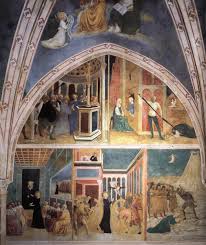 Scenes From The Catherine Legend Left Wall 1425 31 Castiglione Chapel San Clemente Rome Masolino Da Panica Affrescare Rinascimento Italiano Arte Antico