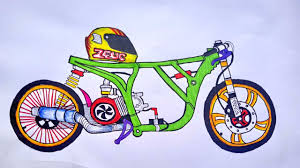 #durecorder video saya ini direkam dengan du recorder. Menggambar Motor Drag Matic 500cc Drag Bike Matic Youtube
