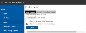 Welcome to the home depot. Using The Windows Device Portal Mixed Reality Microsoft Docs