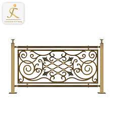 Glass railings are mainly used in villas or houses having cast iron balcony railings are the mostly used railings in india. Custom Golden Balcony Stainless Steel Railing Design Laser Cutting Stainless Steel Railing Designs For Indoor Balcony Knk