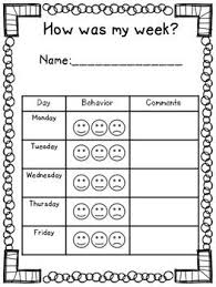 Elementary Behavior Log Preschool Behavior Kindergarten Behavior Behavior Log