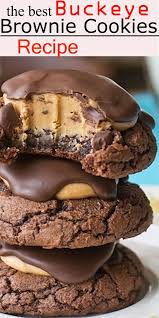 Buckeye Brownie Cookies Recipe Cookie Recipes Buckeye Brownie Cookie Recipe Cookie Brownie Recipe