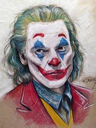 Joker Joaquin Phoenix Portrait Poster Pencil Hand Drawing Fine Art Print Home Decor Wall Art Fan Joker Art Joker Art Drawing Joker Drawings