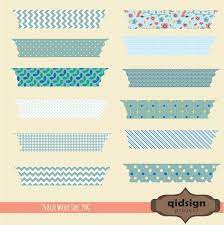 Digital Washi Tape Clipart Blue Washi Tape Washi Tep Set Etsy Colorful Washi Tape Washi Tape Washi