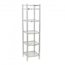 Choreograph® 21 floating shower shelf. 5 Tier Bathroom Shelf Chrome Glass