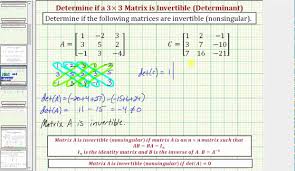 It is known that the diagonal elements of the diagonalized matrix are the eigenvalues of the original matrix. Ex Determine If A 3x3 Matrix Is Invertible Nonsingular Using A Determinant Youtube