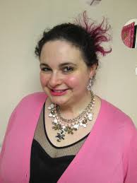 Fatshion February, day 27: pink, black, and my signature pink poof