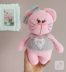 Amigurumi Orgu Kedi Oyuncak Tarifi 10marifet Org Da Tig Isleri Kedi Oyuncak