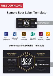 Free Sample Beer Label Template Word Doc Psd Indesign Apple Mac Pages Illustrator Publisher Beer Label Design Label Templates Beer Label Design Template
