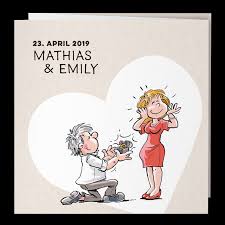 Die hochzeitszeitung wird damit natürlich um einiges lustiger. Witzige Leporello Hochzeitskarte Mit Heiratsantrag Mann Auf Knie Und Brautpaar Comic Hochzeitskarten Hochzeitseinladungskarten Comic Karikaturen Zeichnungen Alle Karten De