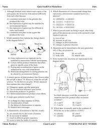 Merely said, the dna and mutations webquest answer key is universally compatible subsequent to any devices to read. Quiz 8 Protein Synthesis Mutations And Genetic Engineering