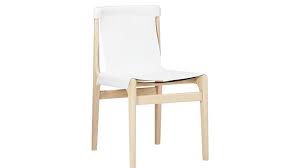 You can purchase this, and find more affordable sling chairs, at your local at home store. Burano White Leather Sling Chair Reviews Cb2 Leather Sling Chair White Leather Chair Chair