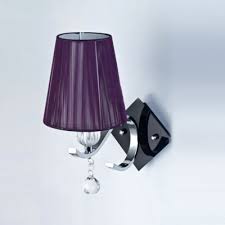 Abstract purple and black blur lights background design. Elegant Purple Empire Shade Add Charm To Delightful Single Light Crystal Accented Modern Wall Sconce Takeluckhome Com