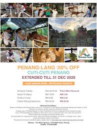 The habitat at penang hill official admission ticket. Penang Lang Half Price Deal Atap