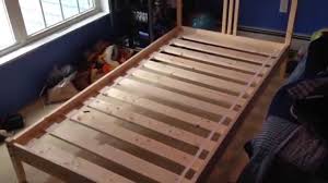 Klubbo side table, fjellse bed slats, stain, polyacrylic, screws, spray paint description: Diy Wood Slat Bed Frame Novocom Top