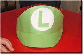 Super Mario Bros Hat Made From Cnstruction Paper Mario And Luigi Hats Mario Hat Super Mario Hat