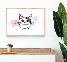 Signed Watercolor Print Polite Cat Meme Etsy Original Watercolor Painting Flower Prints Art Original Watercolors