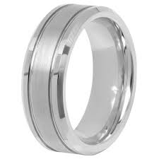 Our men's tungsten rings are bold, masculine and clean looking for a fresh stylish look. Brilliance Fine Jewelry Men S 8mm Tungsten Double Grooved Wedding Band Mens Ring Walmart Com Walmart Com