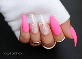 Blue christmas coffin nails using royalty nail supplies! Miami Nhq London