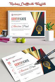 Modern Certificate Template 70841 Certificate Templates Certificate Design Certificate